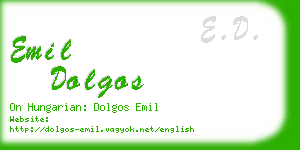 emil dolgos business card